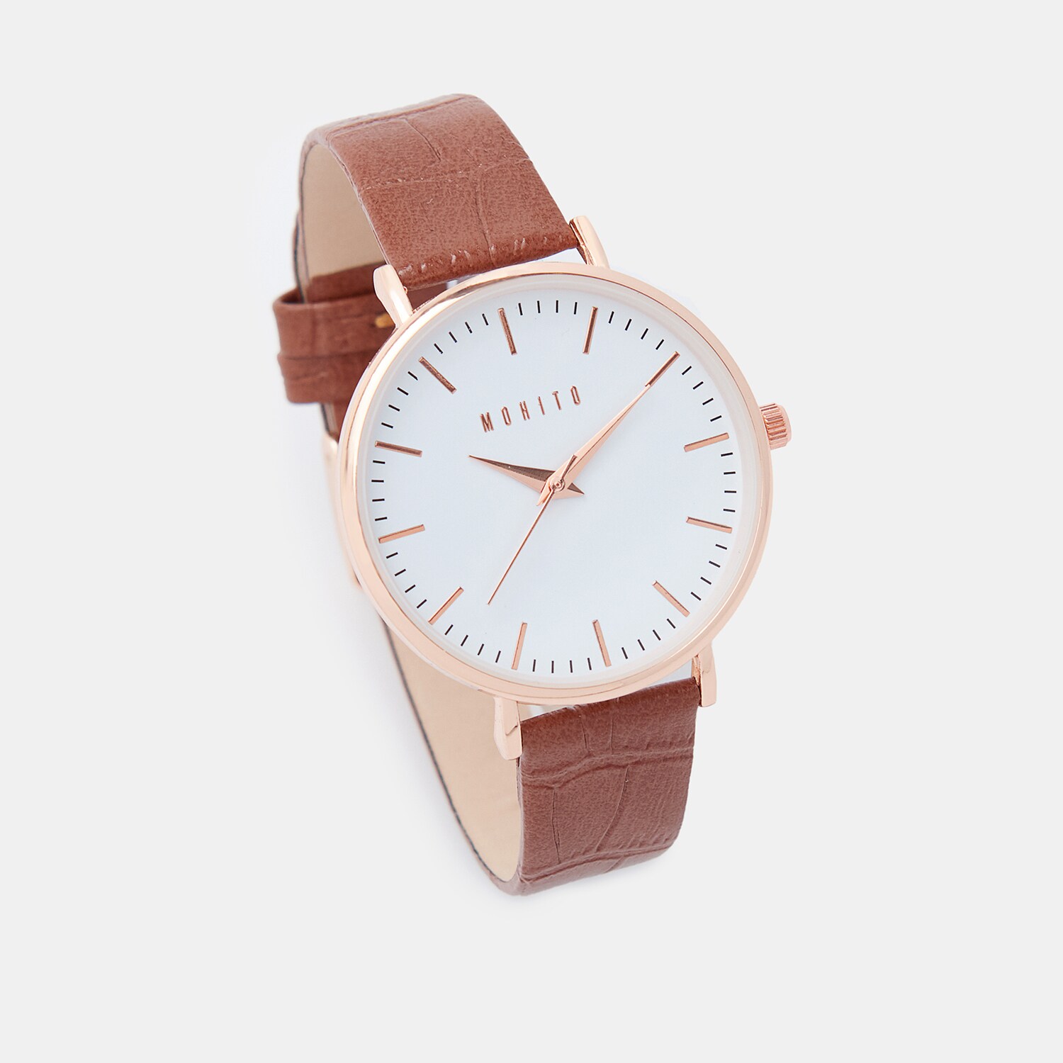 Náramkové hodinky s remienkom z imitácie kože