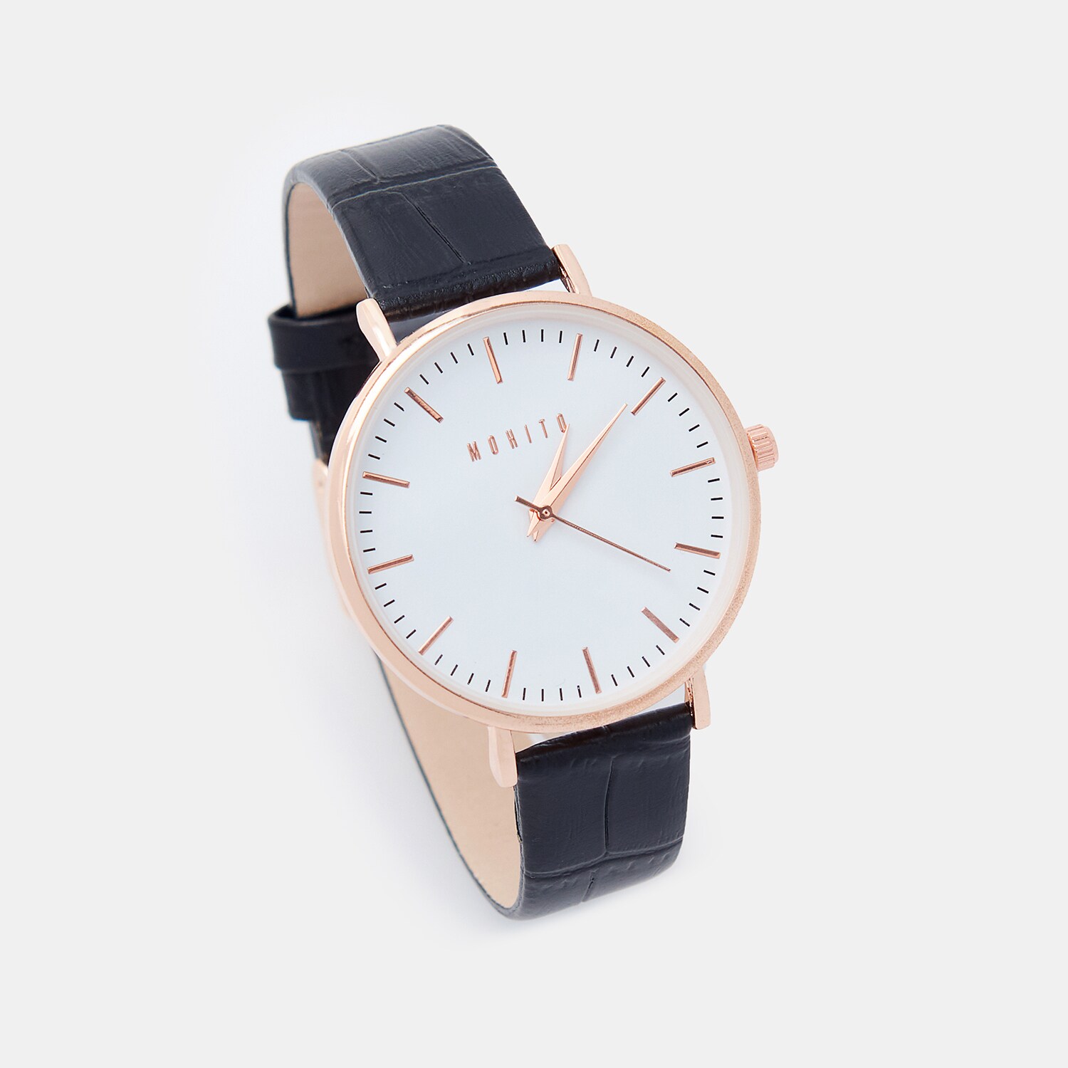 Náramkové hodinky s remienkom z imitácie kože