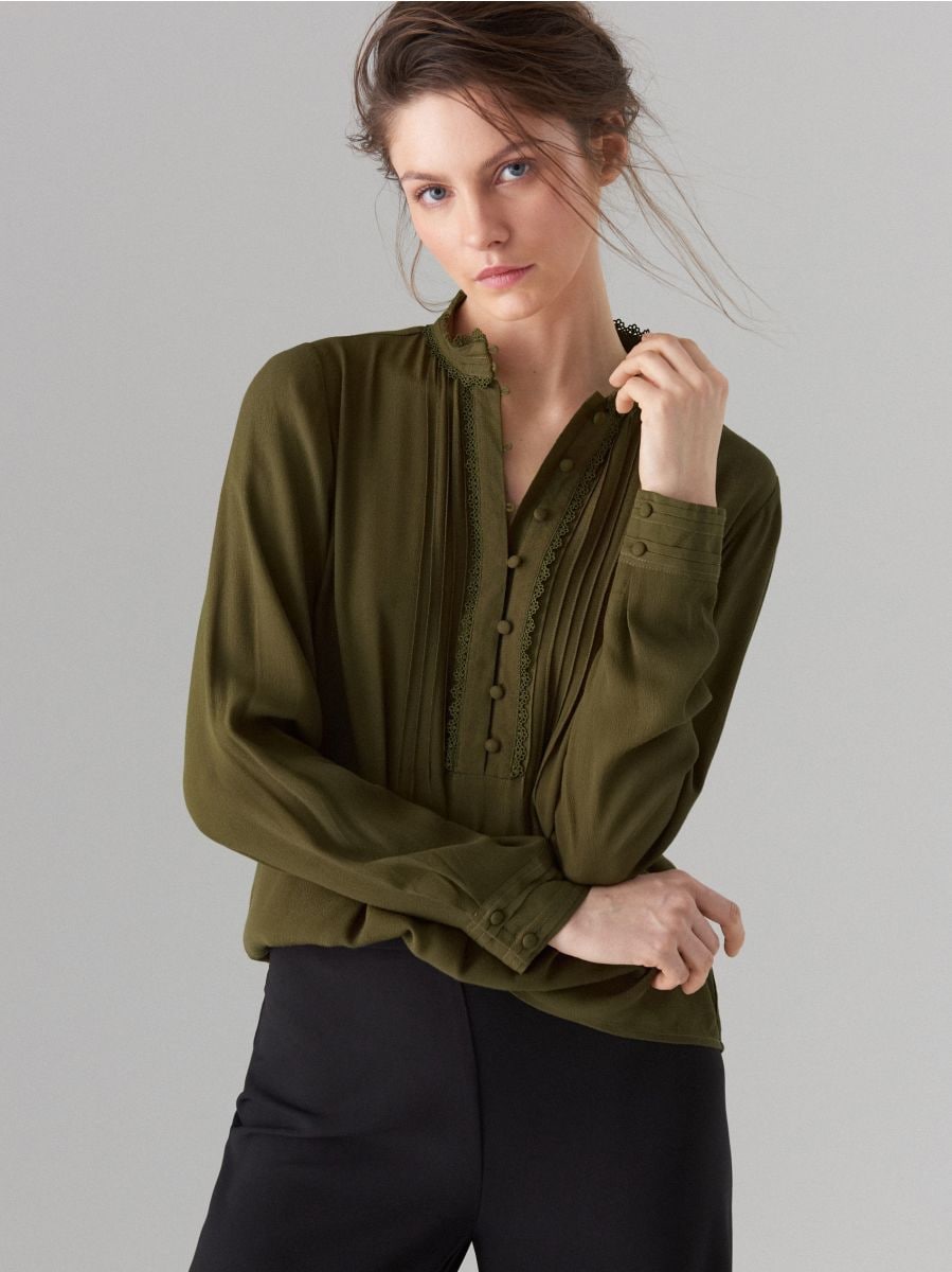 elegant ruffle blouses