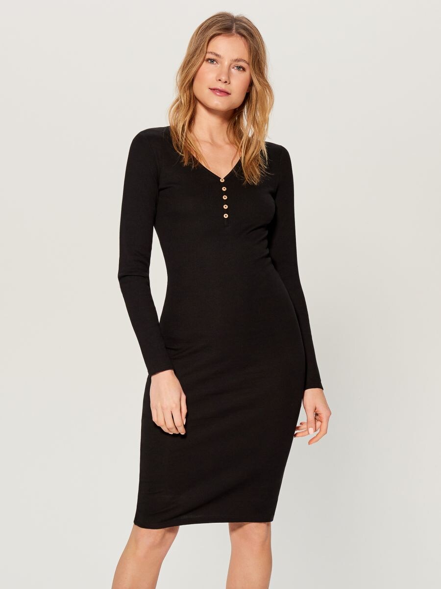 fitted knit dress