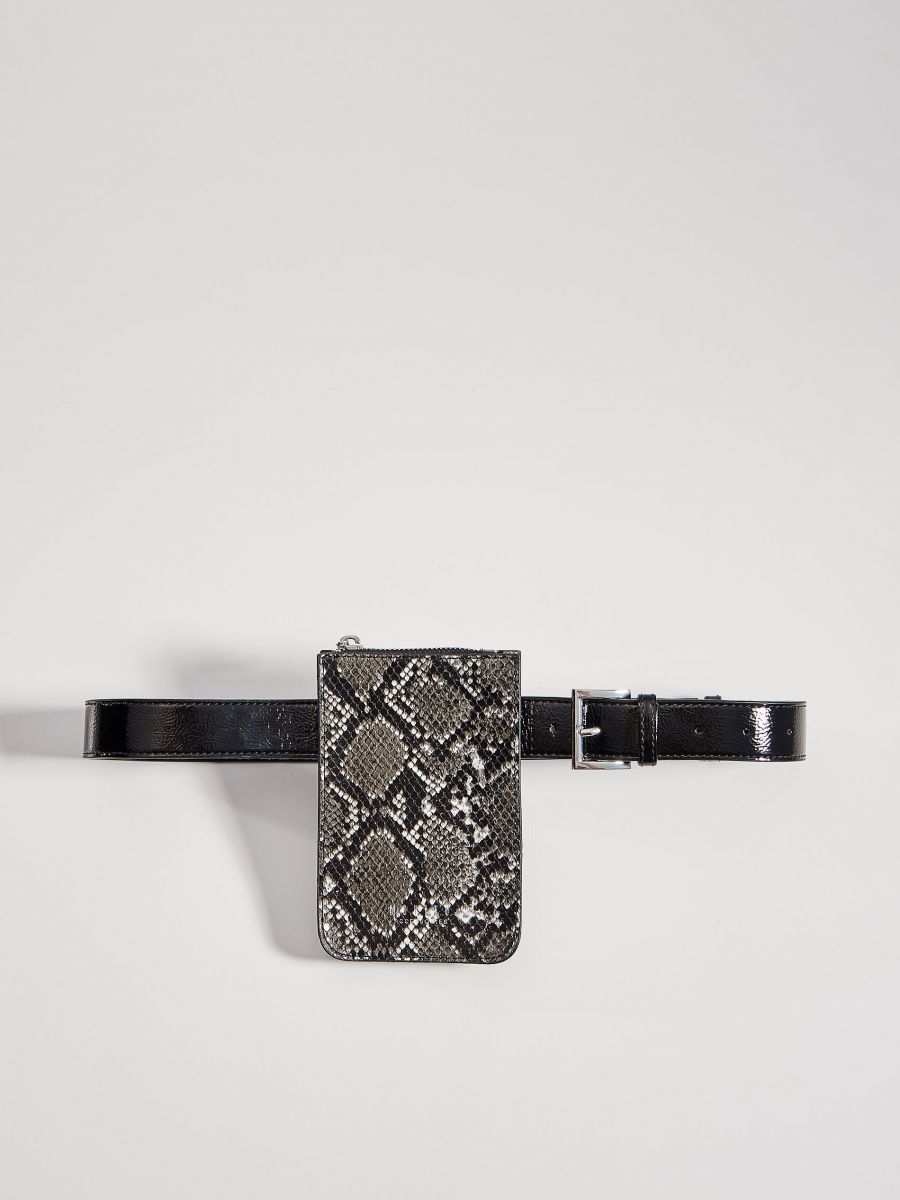 snakeskin bum bag